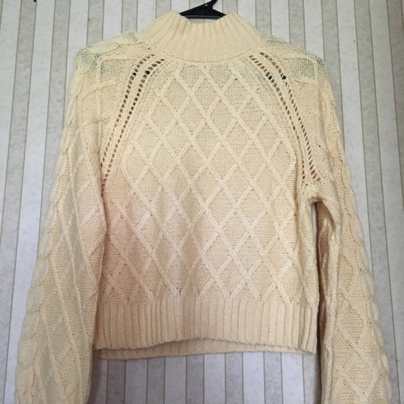 AE CABLE KINT MOCK NECK SWEATER - Picture 2 of 2